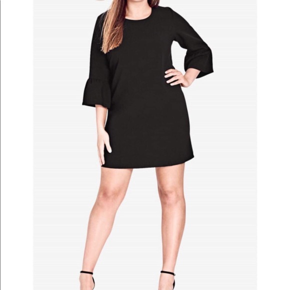 City Chic Plus Size 24 Black Dress - Picture 6 of 6